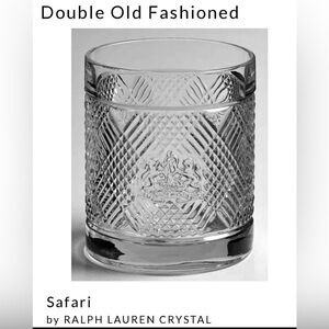 Ralph Lauren Safari Crystal Double Old Fashioned Glass - Clear